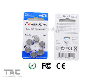 A675 PR44 1.4V 620mAh Zinc Air Battery Baterai Lithium Coin Cell Dengan Tab Biru