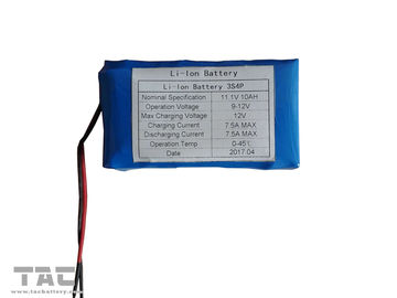 Kapasitas Tinggi 18650 2500mAh 3S4P 11.1V 10Ah Lithium Ion Rechargeable Battery