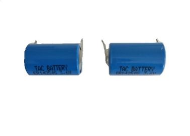 ER14250 3.6V Baterai Lithium 1 / 2AA Li-Soci2 800mAh untuk Baterai Suhu Tinggi