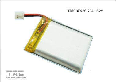 Soft Pack 3.2V Baterai LiFePO4 Dengan Konektor 70160220 20Ah untuk Solar Power