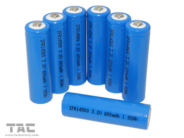 Portable 3.2V LiFePO4 Battery 14500 500mAh Tipe Daya Untuk Stabilisasi Grid