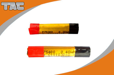 3.7V 120mAh Polymer Lithium Ion Batteries Dimensi 7.5 * 40,5 mm untuk Rokok Listrik