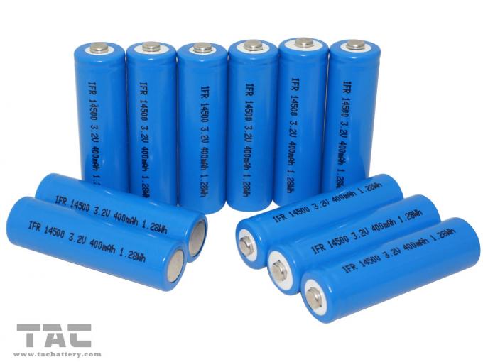 Baterai 3.2V LiFePO4 Tipe Daya 14500 500mAh untuk Sistem Penyimpanan Energi Stabilisasi Grid