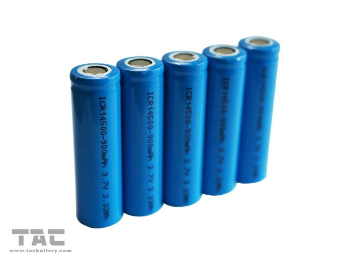 Baterai Silinder 3.7V 14500 / AA Isi Ulang Berkapasitas Tinggi