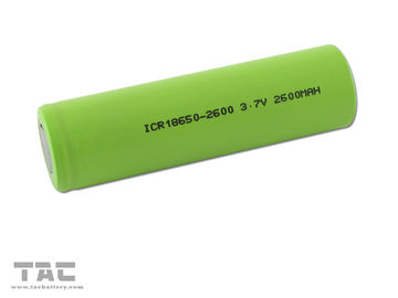 Baterai Lithium Ion 2600mAh Tinggi Energi 3.7V ICR18650 Flat Top