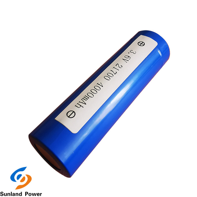 Baterai Silinder Lithium Biru ICR21700 3.6V 4000mah dengan USB 300 Kali Siklus Hidup