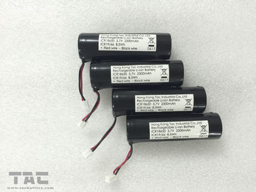Baterai Li-ion isi ulang ICR18650 3.7V 2300mAh 8.5Wh untuk Lampu Sepeda