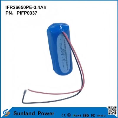 IFR26650PE-3.4Ah 3.2V LiFePO4 Baterai Sel Untuk Lampu Surya Lampu senter Lingkaran Kehidupan 2000 Kali