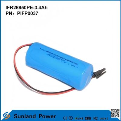 IFR26650PE-3.4Ah 3.2V LiFePO4 Baterai Sel Untuk Lampu Surya Lampu senter Lingkaran Kehidupan 2000 Kali