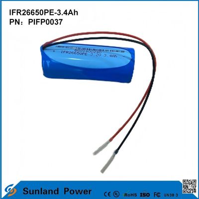 IFR26650PE-3.4Ah 3.2V LiFePO4 Baterai Sel Untuk Lampu Surya Lampu senter Lingkaran Kehidupan 2000 Kali