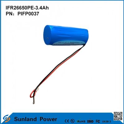 IFR26650PE-3.4Ah 3.2V LiFePO4 Baterai Sel Untuk Lampu Surya Lampu senter Lingkaran Kehidupan 2000 Kali