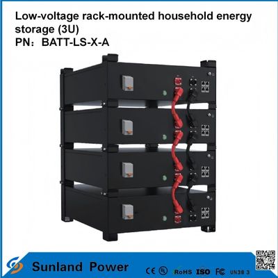 3U Low-Voltage Intelligent Control Home Energy Storage All-in-One Butler LiFePO4 51.2V 50A 5120Wh16S1P Prismatic LFP Baterai dengan shell aluminium 3.2V/100Ah umur siklus 4000 siklus