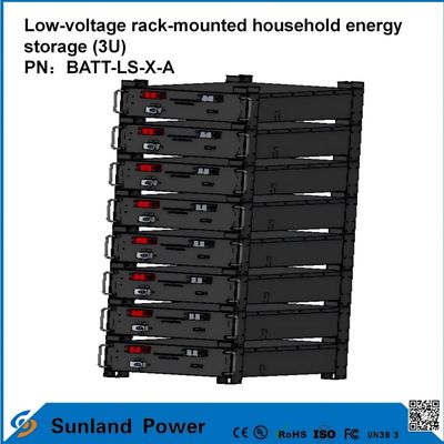3U Low-Voltage Intelligent Control Home Energy Storage All-in-One Butler LiFePO4 51.2V 50A 5120Wh16S1P Prismatic LFP Baterai dengan shell aluminium 3.2V/100Ah umur siklus 4000 siklus