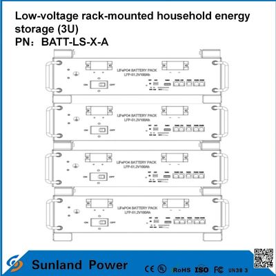 3U Low-Voltage Intelligent Control Home Energy Storage All-in-One Butler LiFePO4 51.2V 50A 5120Wh16S1P Prismatic LFP Baterai dengan shell aluminium 3.2V/100Ah umur siklus 4000 siklus