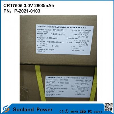 CR17505 3.0V 3000mAh Untuk Instrumen Cerdas Peralatan Medis Transportasi Dan Logistik Furnitur Cerdas Kapasitas Tinggi Kinerja Pelepasan yang Stabil Tegangan Keluar Kehidupan Layanan yang Lama