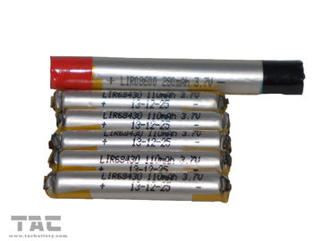3.7V LIR68500 / LIR68430 E-cig Baterai Besar Untuk Kit Ego Ce4 110mAh ROHS Disetujui
