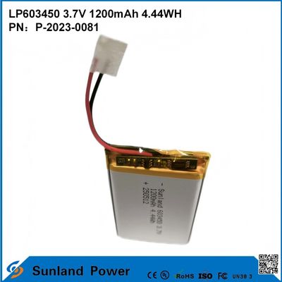 GP603450 Sel untuk Elektronik Konsumen dan Aplikasi Medis 1200mAh 3.7V UL & UN38.3 Disertifikasi Dalam Stok dan Dapat Dikustomisasi