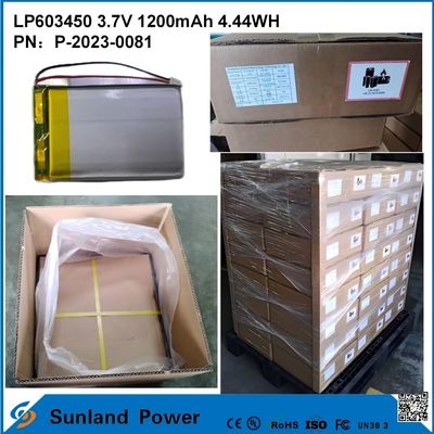 GP603450 Sel untuk Elektronik Konsumen dan Aplikasi Medis 1200mAh 3.7V UL & UN38.3 Disertifikasi Dalam Stok dan Dapat Dikustomisasi