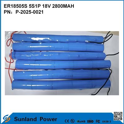 ER18505S 5S1P 18V 2800MAH Baterai tahan suhu tinggi, kapasitas tinggi