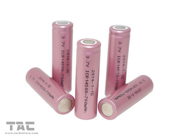 Baterai Isi Ulang AA Sel ICR14500 Lithium ion 700mAh