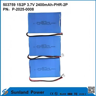 ICR503759 1S2P 3.7V 2400mAh-PHR-2P Ultimate Power Pack Untuk Baterai Elektronik Portable