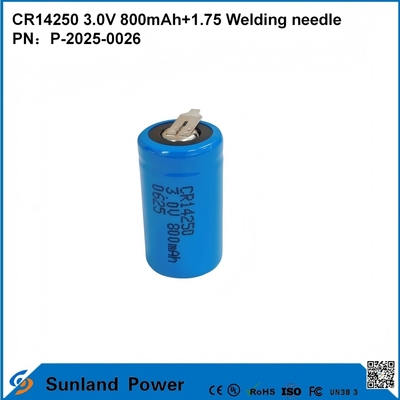 CR14250 3.0V 800mAh+1.75 Jarum las dapat digunakan untuk meter pintar, meter air, meter listrik, meter gas, cadangan memori, memori CMOS, RTC (Jam Waktu Nyata), sensor alarm nirkabel