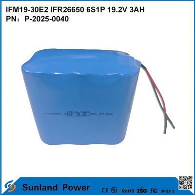 LiFePO4 IFM19-30E2 IFR26650 6S1P 19.2V 3AH BATERI yang digunakan dalam sistem penyimpanan energi, alat listrik