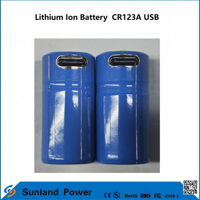 Lithium Ion Battery CR123A USB yang berlaku untuk produksi baterai lithium-ion USB yang dapat diisi ulang.