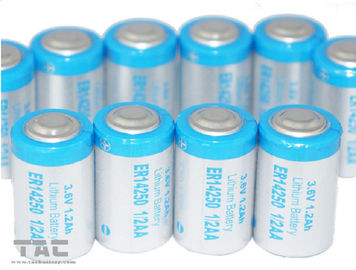 Baterai 3.6V AA ER14505 14500 LiSOCl2 dengan Kapasitas tinggi untuk Ammeter, Meteran Gas
