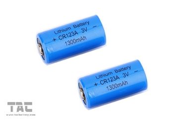 High Energy Density Lithium Battery 3.0V CR123A Lampu Kilat 1300mAh