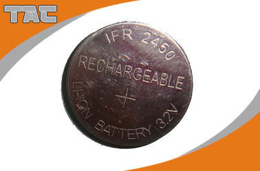 Baterai Lithium Coin Cell Isi Ulang LFR2450 80mAh 3.2V Untuk IOT Domain