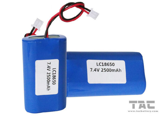 ICR18650 Lithium Ion Cylindrical Battery 7.4V 2600mah Untuk Penerangan Luar Ruangan