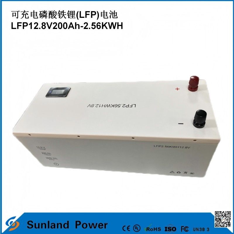 12V 200AH LiFePO4 Baterai Dengan UN38.3 MSDS UL1642 Sertifikat Kontinuous Load 100A LCD Display