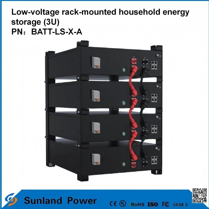 3U Low-Voltage Intelligent Control Home Energy Storage All-in-One Butler LiFePO4 51.2V 50A 5120Wh16S1P Prismatic LFP Baterai dengan shell aluminium 3.2V/100Ah umur siklus 4000 siklus