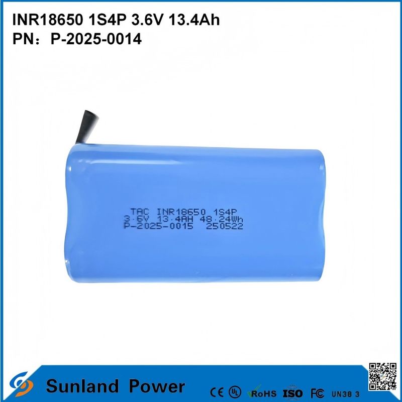INR18650 1S4P3.6V 13.4Ah Kombinasi sempurna dari kapasitas tinggi dan tegangan tinggi
