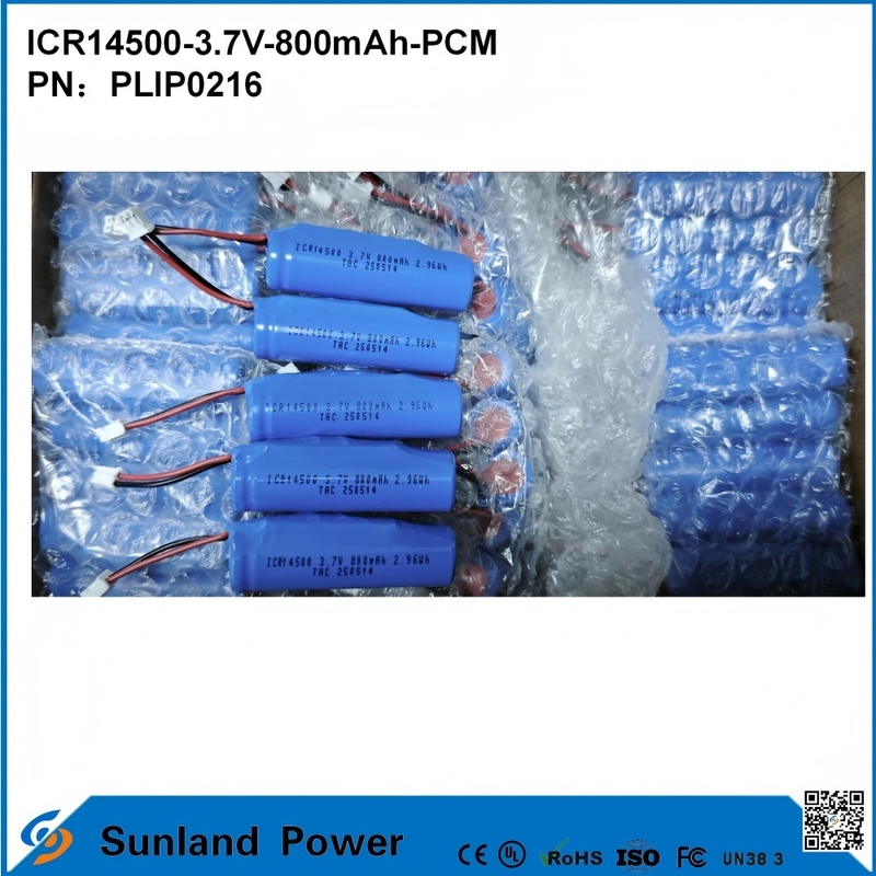Baterai ICR14500-3.7V-800mAh-PCM Diterapkan Pada Lampu LED Produk Digital Perangkat Rumah Pintar Mouse Nirkabel Sikat Gigi Elektrik Alat Cukur