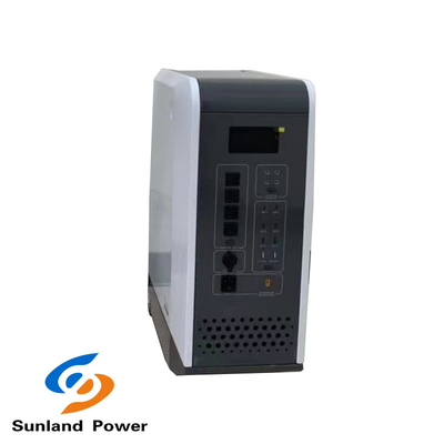 Pembangkit Listrik 2000W Baterai Lithium 5324WH Untuk Rumah Dengan Output AC Dan Roda