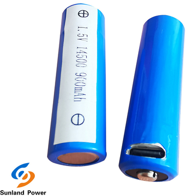 ODM MENCAPAI Baterai Li Ion Silinder ICR14500 1.5V 900MAH