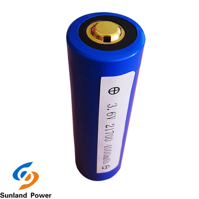 Baterai Silinder Lithium Biru ICR21700 3.6V 4000mah dengan USB 300 Kali Siklus Hidup