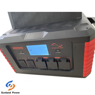 Sistem Penyimpanan Energi Portabel Panel Surya Pembangkit Listrik Luar Ruangan 2000Wh Dengan Inverter
