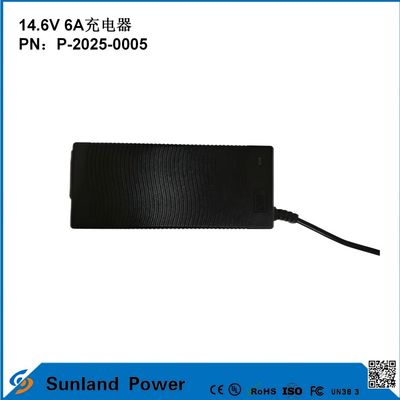 14.6V 6A Charger, Kompatibel dengan 12.8V/14.4V Lithium Iron Phosphate (LiFePO4) Baterai Charger, dirancang khusus untuk alat listrik / charger listrik Efisien, kompatibel dengan beberapa perangkat