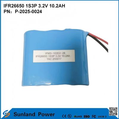 Baterai IFR26650 1S3P 3.2V 10.2Ah dalam Jumlah Besar, Tersedia untuk Sistem Penyimpanan Energi OEM, Peralatan Listrik, dan Daya Cadangan