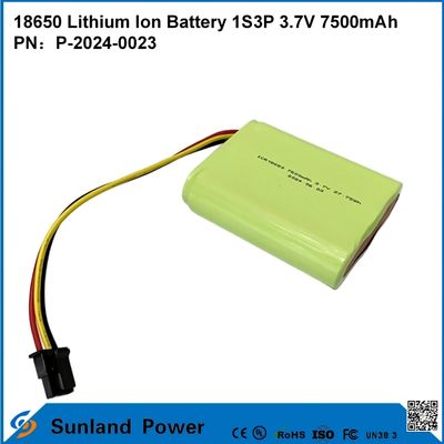 Baterai Lithium Ion 18650 1S3P 3.7V 7500mAh Paket Baterai Li-Ion