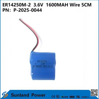 ER14250M-23.6V1600MAH Wire 5CM Baterai yang digunakan dalam alat otomatisasi meter pintar, perangkat medis, peralatan komunikasi nirkabel, sistem alarm pencurian, elektronik otomotif,Internet dari Th