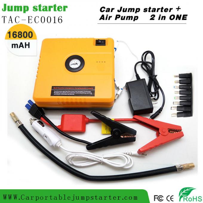 Tugas Berat Truk Pocket Power Bank Car Jump Starter Yellow 16800mAH