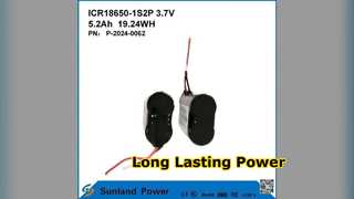 Baterai isi ulang 5.2AH menyala